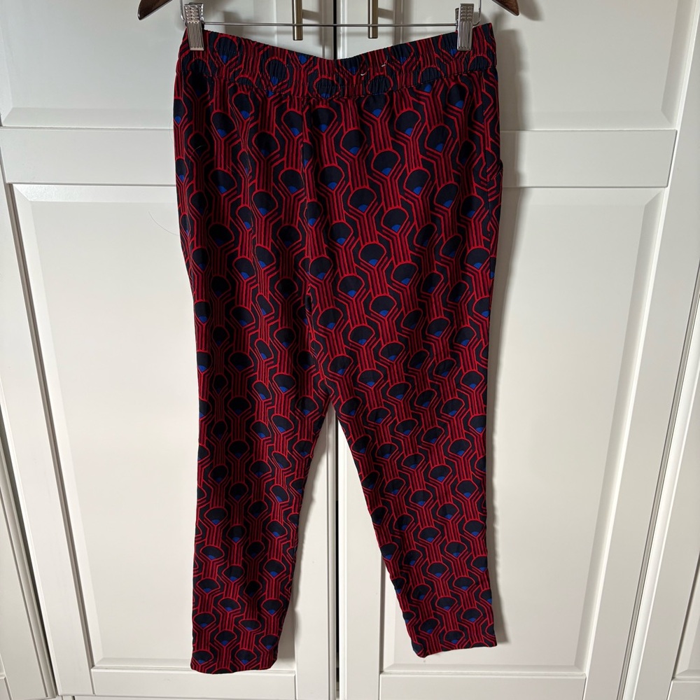 Red and Blue Geometric Pattern Pants - Picture 2 of 3